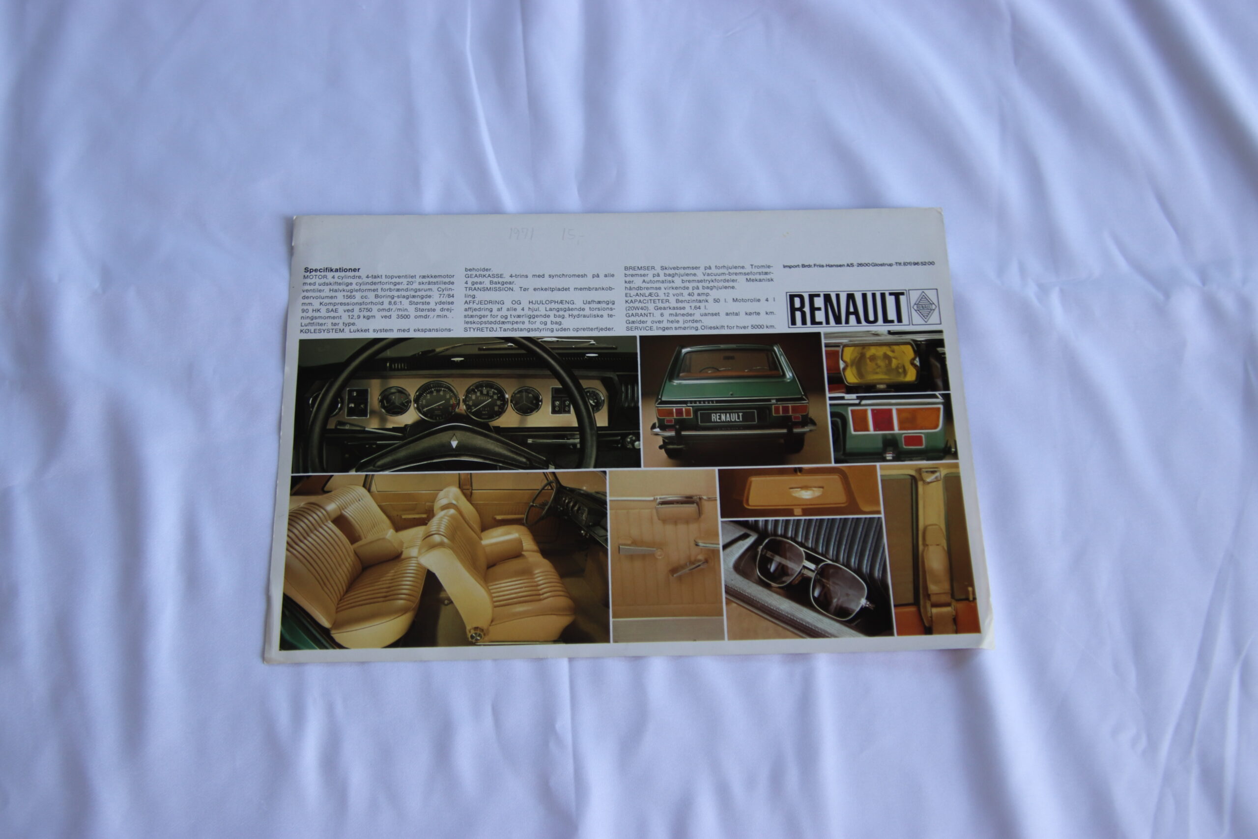 Renault 16TS 1971 brochure/sales brochure – TOCO